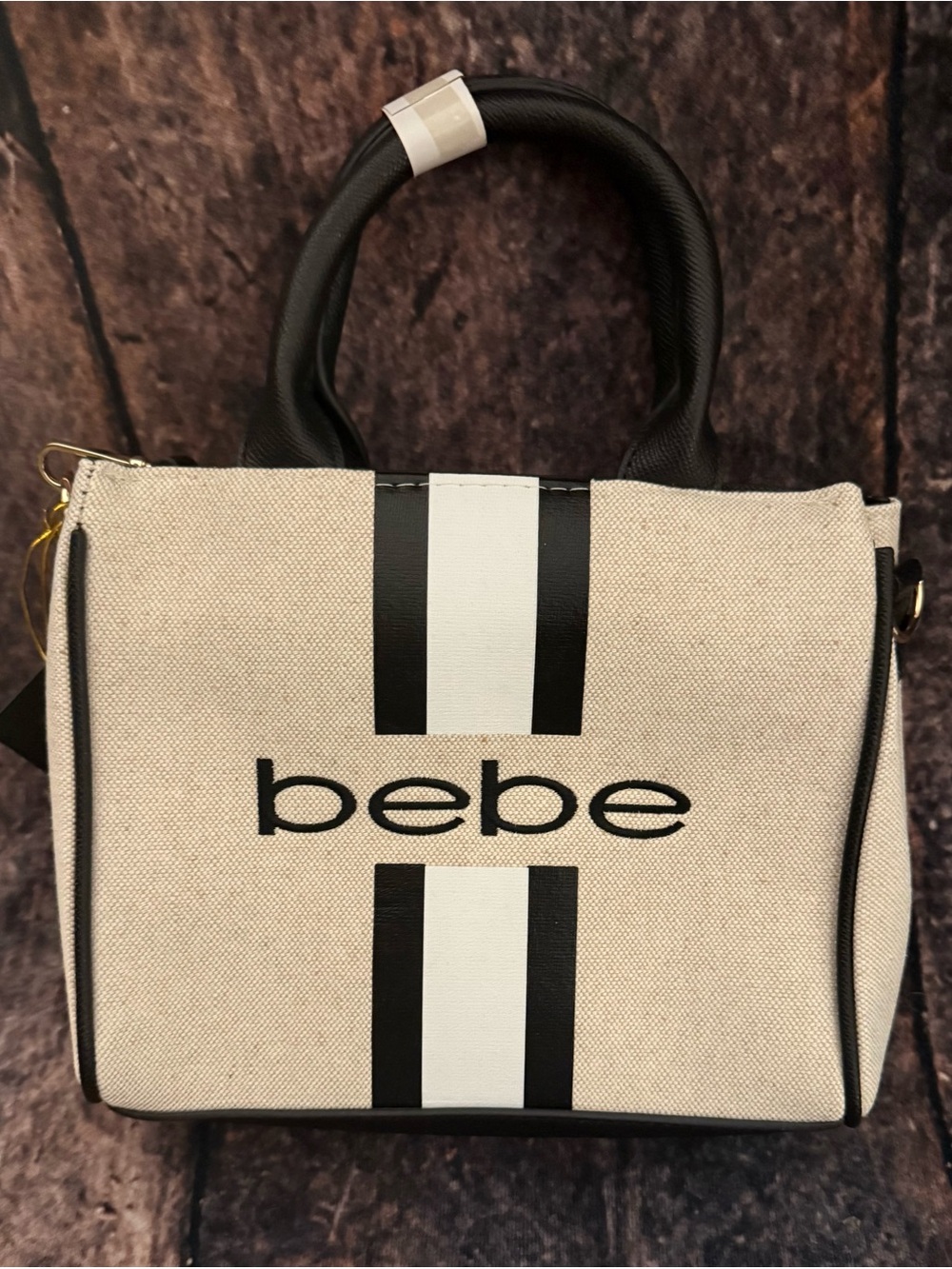 Bebe Paisley Mini Canvas Satchel Hand/Crossbody Strap Bag (MSRP $99)